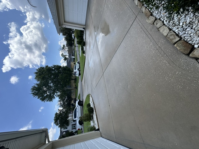 After exterior cleaning: Driveway Pressure Washing @ Lynn's in River Hills Reserve in Fleming Island